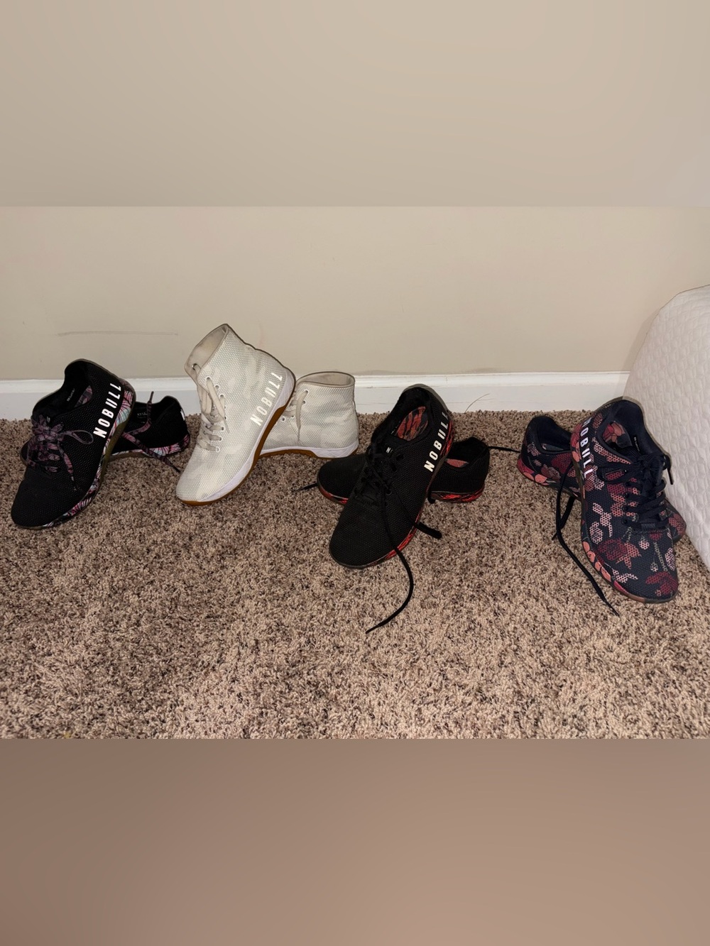NOBULL Black & White Cross-Training Sneakers